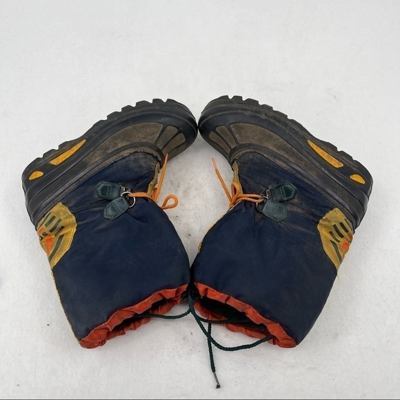 SOREL Youth Boys Kaufman Blue Yellow Orange Winter Snow Boots insulated size: 6 - Picture 4 of 6